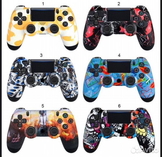 Геймпад ps4 с логотипом и принтом