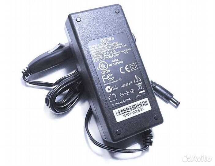 Блок питания OEM ADS0361-U120250, 12V/2.5A + выкл