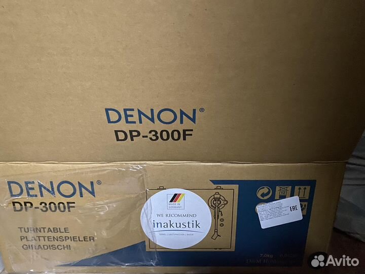 Виниловый проигрыватель denon DP300F