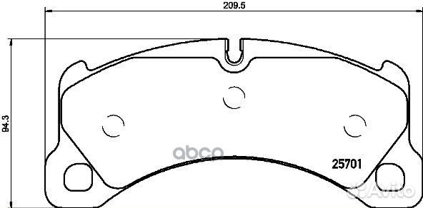 Колодки тормозные передние 95B698151E P65033 Br
