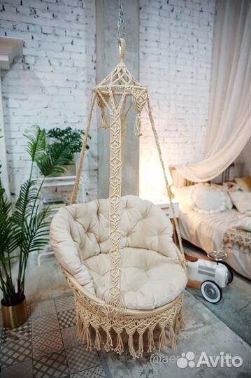 Подвесное кресло гамак макраме