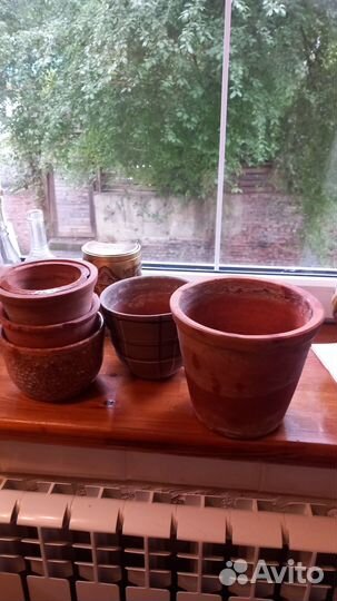 Керамические горшки для цветов бу