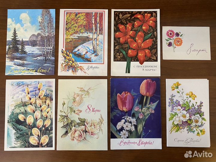 Открытки СССР Россия 8 марта 23 февраля и другие