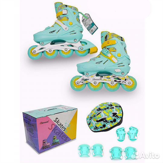 Роликовые коньки детские с регулировкой размера