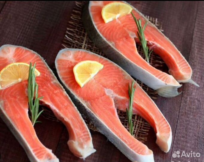 Кижуч стейки рыба морепродукты икра