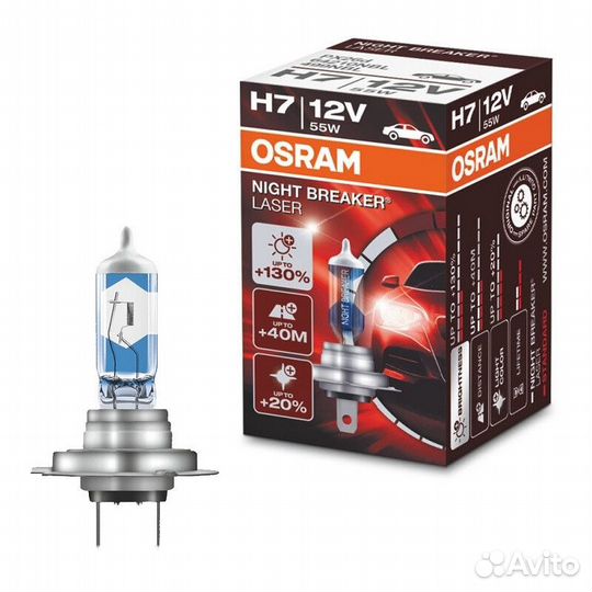 Лампа галогенная Osram Night breaker H7 12V 55W, 1