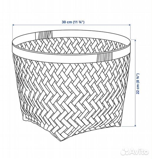 IKEA Салудинг корзина бамбук