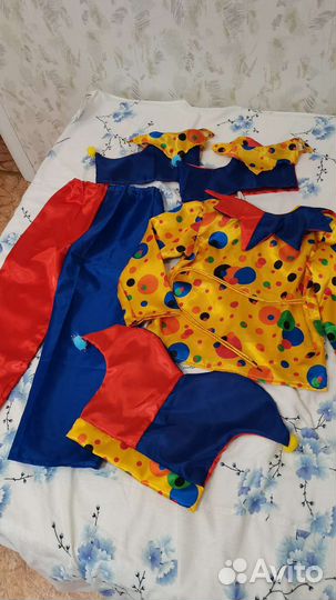 Костюм петрушки скомороха 116-122 аренда