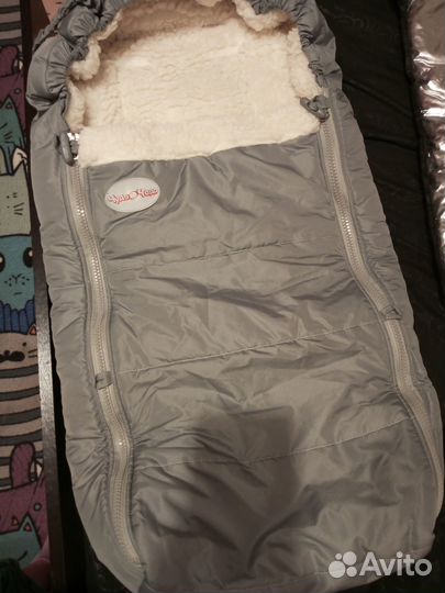 Зимний конверт в коляску на овчинке