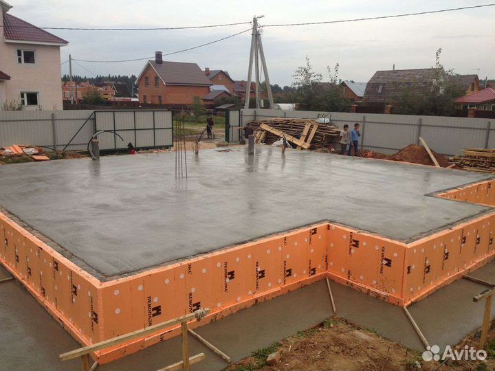 Бетонные работы отмостки дорожки фундаменты