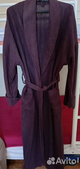 Халат-кимоно из льна-креш