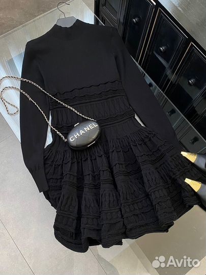 Платье alaia черное женское