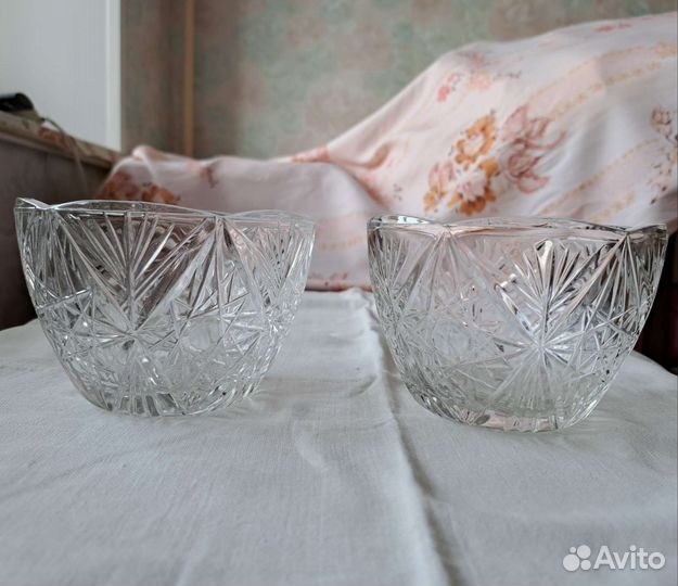 Много видов Салатник хрустальный, ваза хрустальная