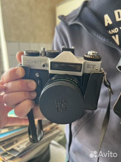Пленочный фотоаппарат зенит ет СССР +вспышка сэф 3