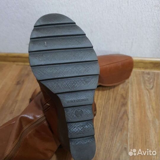 Зимние кожаные сапоги 39