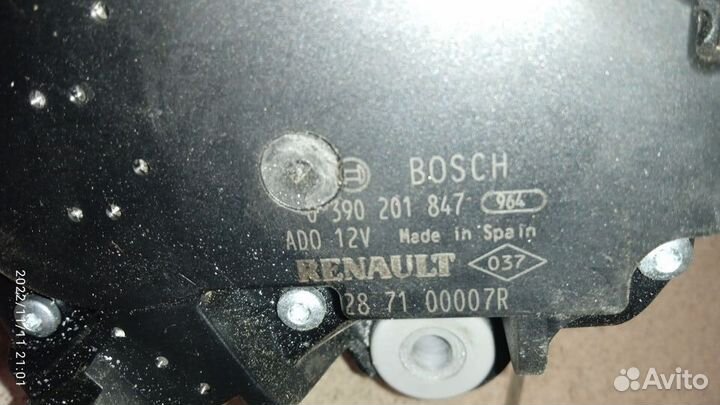 Мотор стеклоочистителя задний renault laguna III