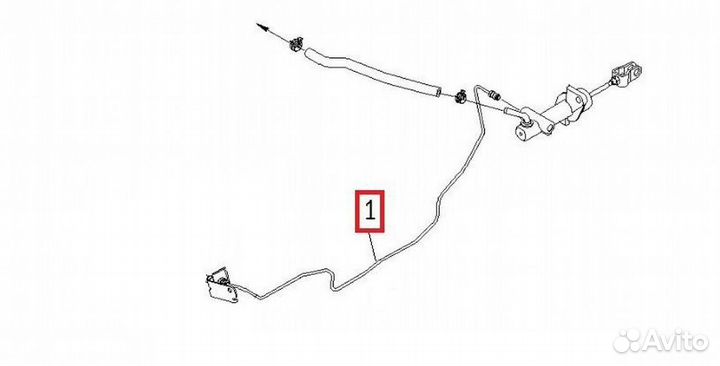 Трубка сцепления Lacetti