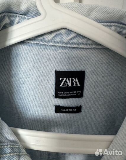 Джинсовая рубашка zara