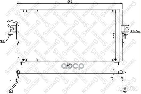 10-45323-SX радиатор кондиционера Nissan Almer