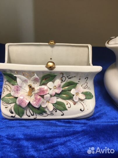 Салфетница и конфетница, фарфор(новые)