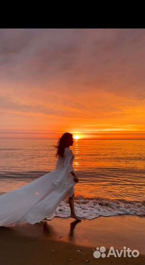 Летящее платье со шлейфом для фотосессии