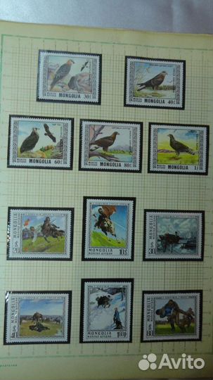 Листы с марками. Монголия. 49 марок.4 блока.2