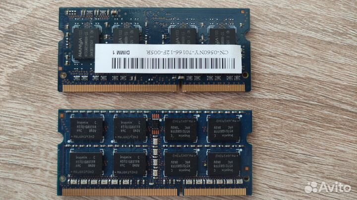 So Dimm ddr3 4gb 1333 MHz Hynix и Nanya