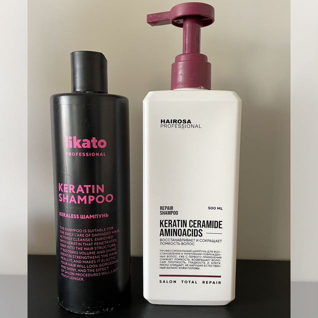 Набор шампуней: Likato Keratin и Hairosa Keratin