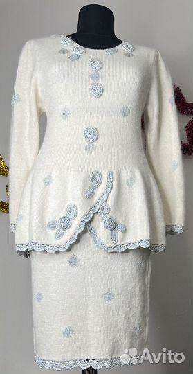 Костюм вязаный женский из ангоры 42-44 размер