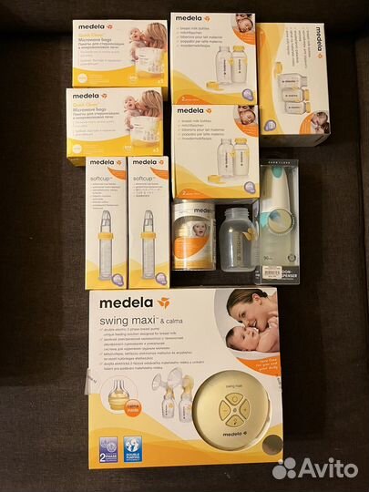 Молокотсос Medela maxi swing двойной в наборе