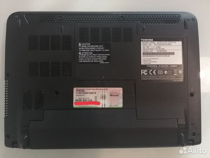 Ноутбук 11.6” Toshiba Satellite T210-113 + сумка