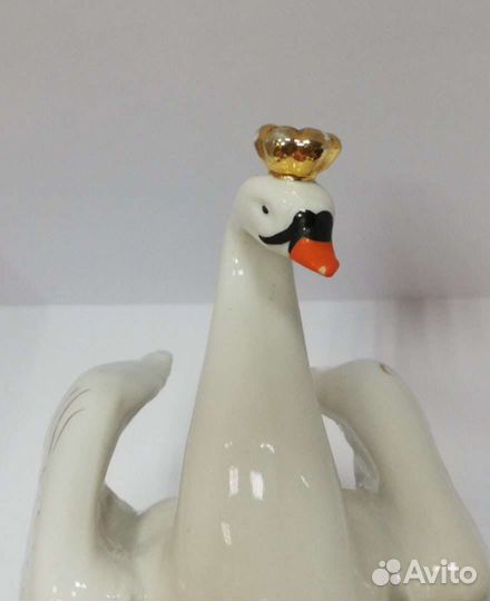 Фарфоровые статуэтки Дулево, рыбка, царевна лебедь