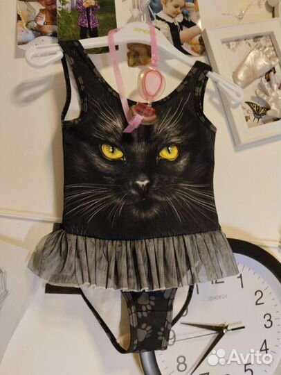 Купальник слитный для девочки 110 +очки