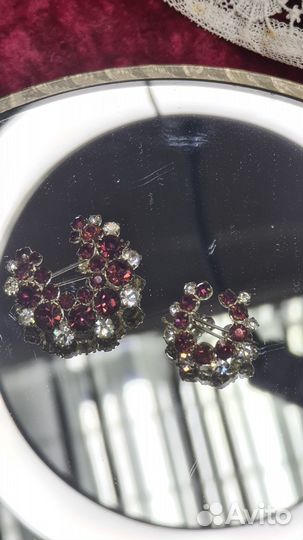 Броши винтажные со стразами