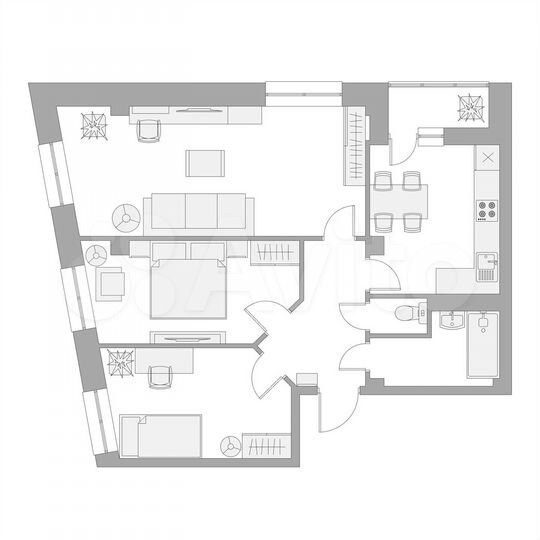 3-к. квартира, 66,6 м², 16/16 эт.