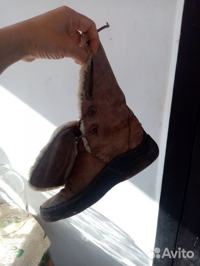 Сапоги кожаные разные