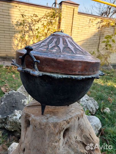 Походный медный казан 6 литров