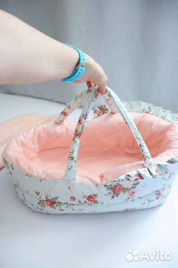 Люлька+ одеяло + подушка для куклы до 45 см