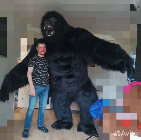 Ростовые куклы Горилла,белый Мишка, гусь-обнимусь