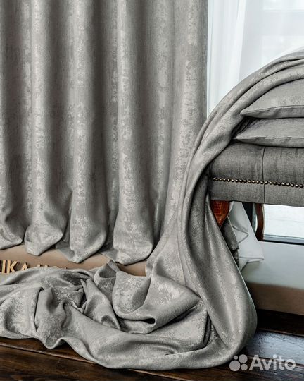 Шторы мрамор Зарина Светло-серый