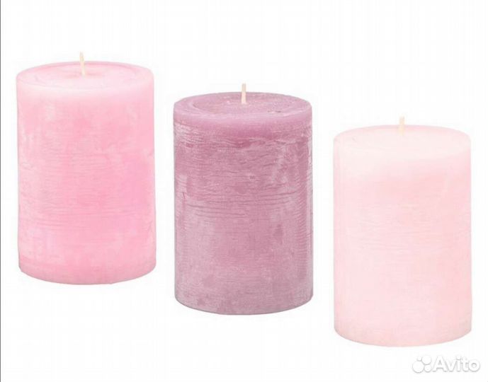 Свечи IKEA lugga, набор 3 шт