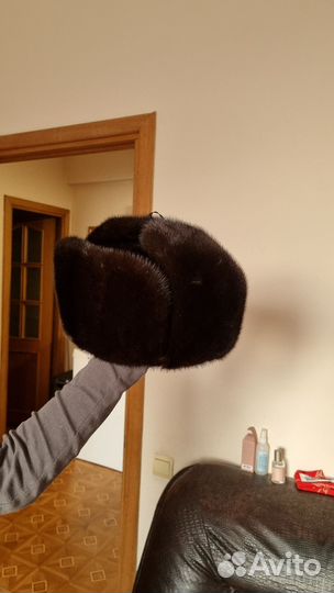 Норковая шапка мужская новая