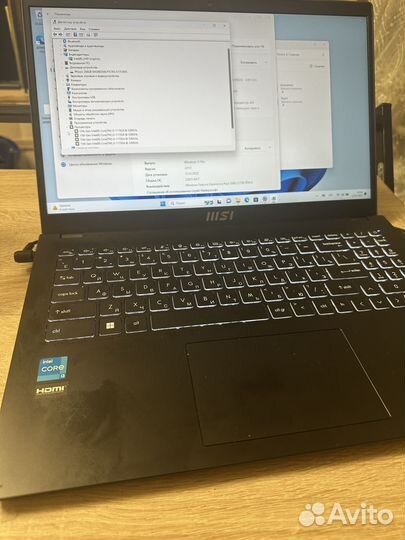 Ноутбук MSI modern 15 B11M, подсветка i3 1115G4