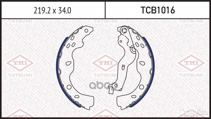 Колодки тормозные барабанные TCB1016 tatsumi