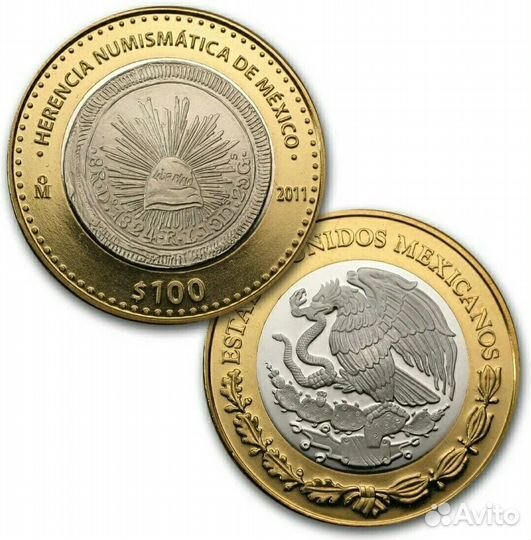 «Нумизматическое Наследие» Мексика, биметалл Proof