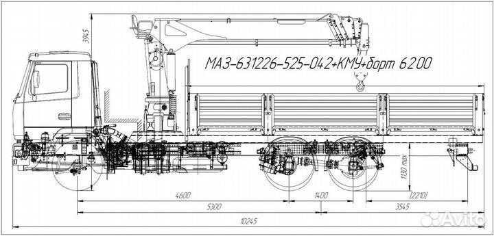 МАЗ 631226-525-042 с КМУ, 2023