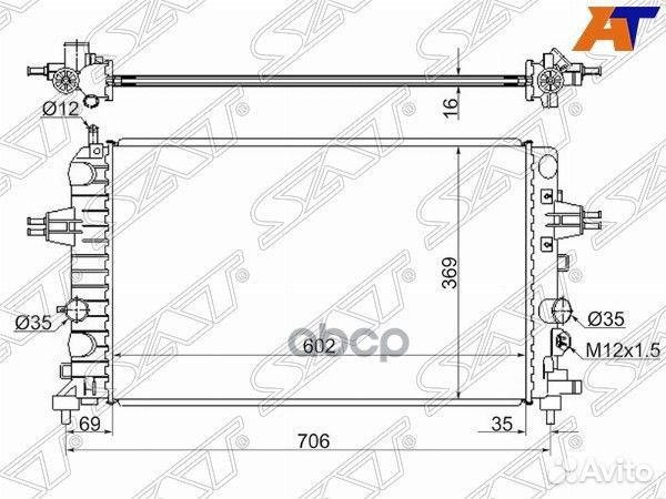 Радиатор Opel Astra 04-13 / Zafira 05-14 / Astra