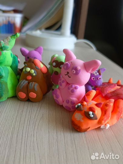 Игрушки из воздушного пластилина на заказ