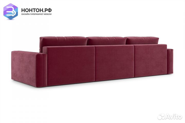 Диван тик-так Монарх 3-х местный бордовый