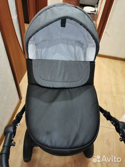 Коляска 2 в 1 indigo эко кожа